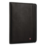Wenger® Merit Vinyl Padfolio, 8.5 x 11 Pad, 10.2 x 13, Open Style Closure, Black (WNG601388) Each