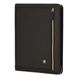 Wenger® Amelie Polyester Padfolio with Zipper Closure, 8.5 x 11 Pad, 10.2 x 13, Zipper Closure, Black (WNG601676) Each
