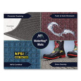 M+A Matting WaterHog Max Herringbone Classic Mat, Rectangular, Black Smoke Surface, 45" x 70" (ANM22407046170) Each