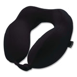 Brookstone® Memory Foam Fabric Travel Pillow, One Size Fits Most, 9.84 x 5.5 x 11, Black (BKTBNPM0001) Each