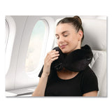 Brookstone® Memory Foam Fabric Travel Pillow, One Size Fits Most, 9.84 x 5.5 x 11, Black (BKTBNPM0001) Each