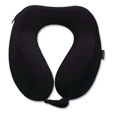 Brookstone® Memory Foam Fabric Travel Pillow, One Size Fits Most, 9.84 x 5.5 x 11, Black (BKTBNPM0001) Each