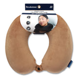 Brookstone® U-Shaped Memory Foam Travel Pillow, 11.8 x 3.74 x 12.6, Khaki (BKTBNPM0004) Each