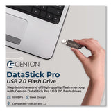 Centon DataStick Pro USB 3.2 Type A Flash Drive, 512 GB, Black, 2/Pack (CELS1U3P6512G2) Pack of 2