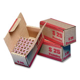 CONTROLTEK® Pennies Coin Box, Accommodates $25 in Pennies, 15.5" x 19.25" x 4.5", Red/Kraft, 50/Pack (CNK560059) Pack of 50