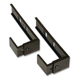 deflecto® Partition Brackets for Wall Files and File Pockets, Compatible with 1.5" to 2.5" Thick Walls, Black, Pair (DEF806177) 1 Pair