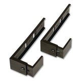 deflecto® Partition Brackets for Wall Files and File Pockets, Compatible with 1.5" to 2.5" Thick Walls, Black, Pair (DEF806177) 1 Pair