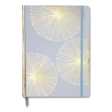 DesignWorks Ink® Hardcover Journal, Organics Dandelion Artwork, Narrow Rule, Sky Blue/Gold Cover, (100) 10 x 7 Sheets (DWOJD801019) Each