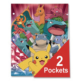 Innovative Designs Licensed Two-Pocket Folder, Pokeman, Side: 3-Hole Punched, Accommodates (50) 11 x 8.5 Sheets, Multicolor (IDI716137POKSA) Each