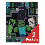 Innovative Designs Licensed Two-Pocket Folder, Minecraft, Side: 3-Hole Punched, Accommodates (50) 11 x 8.5 Sheets, Multicolor (IDI716604MCRSA) Each
