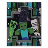 Innovative Designs Licensed Two-Pocket Folder, Minecraft, Side: 3-Hole Punched, Accommodates (50) 11 x 8.5 Sheets, Multicolor (IDI716604MCRSA) Each