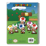 Innovative Designs Licensed Spiral Notebook, Super Mario, 1-Subject, Wide/Legal Rule, Multicolor Cover, (70) 10.5 x 8 Sheets (IDI717842MBSA) Each