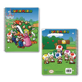 Innovative Designs Licensed Spiral Notebook, Super Mario, 1-Subject, Wide/Legal Rule, Multicolor Cover, (70) 10.5 x 8 Sheets (IDI717842MBSA) Each