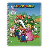 Innovative Designs Licensed Spiral Notebook, Super Mario, 1-Subject, Wide/Legal Rule, Multicolor Cover, (70) 10.5 x 8 Sheets (IDI717842MBSA) Each