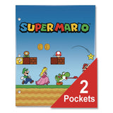 Innovative Designs Licensed Two-Pocket Folder, Super Mario, Side: 3-Hole Punched, Accommodates (50) 11 x 8.5 Sheets, Multicolor (IDI717890MBSA) Each