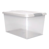 IRIS Store and Slide Latching Lid Storage Bin, 61 qt, 15.55 x 23.42 x 12.99, Clear (IRS270017) Each