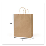 Inteplast Group Get Reddi Paper Bags, Mega Size, 70# Basis Weight, Twisted Rope Handles, 18 x 7 x 18.75, Brown, 200/Carton (IBSKRFTW18719) Case of 200
