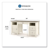 Whalen® Abington Two-Pedestal Wood Computer Desk, 60" x 23.63" x 30.25", Dusty Aged Oak/Antique White (WHLSPUSABTD) Each