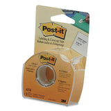 Post-it® Labeling and Cover-Up Tape, Non-Refillable, 1" x 19.44 yd, White Tape, Clear Dispenser, 24/Carton (MMM658CASE) Case of 24