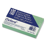 Oxford® Index Cards, 3 x 5, Green, 100/Pack (OXF7320GRE) Pack of 100