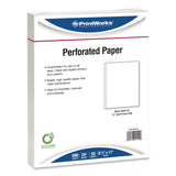 PrintWorks® Professional Perforated Paper, 92 Bright, Perforated 0.5" from Left, 24 lb Bond Weight, 8.5 x 11, White, 500 Sheets/Ream, 5 Reams/Carton (PRB04112P) Each