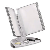 djois® by Tarifold Modular Desktop Document Holder, 10 Panels with Black Borders, Gray Base (TFITD271) Each