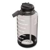 TAKEYA® Tritan Motivational Plastic Water Bottle, 64 oz, Stormy Black (TKY54145) Each