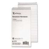 Ampad® Earthwise by Ampad Recycled Reporter's Notepad, White Cover, Gregg Rule, (70) White 4 x 8 Sheets, Dozen (TOP25280DZ) 1 Dozen