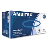 AMBITEX® N5201 Series Powder-Free Nitrile Gloves, Large, 9" Long, Blue, 100/Box, 10 Boxes/Carton (TXINLG5201CT) Case of 1000