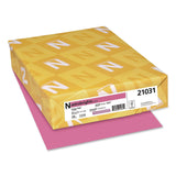 Astrobrights® Color Paper, 24 lb Bond Weight, 8.5 x 11, Pulsar Pink, 500 Sheets/Ream, 10 Reams/Carton (WAU21031CT) Case of 10