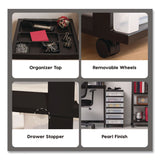 IRIS Six-Drawer Durable Storage Cart, Plastic, 15 lb Capacity, 12.13 x 14.38 x 26.38, Clear/Black (IRS270013116862) Each