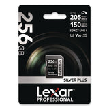 Lexar™ Professional SILVER Series SDXC Memory Card, 205MB/s Read Speeds and 150MB/s Write Speeds, UHS-I V30 U1 Class 10, 256 GB (LXRLSDSIPL256GB) Each