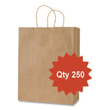 Inteplast Group Get Reddi Paper Bags, Mercado Size, 65# Basis Weight, Twisted Rope Handles, 13 x 7 x 17, Brown, 250/Carton (IBSKRFTW13717) Case of 250