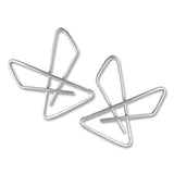 Officemate OIC Ideal Butterfly Clamps, #2, Silver, 50/Box (OIC378812) Box of 50