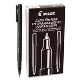 Pilot® Extra-Fine Permanent Markers, Extra-Fine Tip, Black, Dozen (PIL44102DZ) 1 Dozen