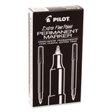Pilot® Extra-Fine Permanent Markers, Extra-Fine Tip, Black, Dozen (PIL44102DZ) 1 Dozen