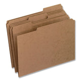 Pendaflex® Reinforced Top-Tab File Folders, 2/5-Cut Tabs, Letter, Brown Kraft, 100/Box (PFXRK15225RE) Box of 100