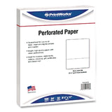 PrintWorks® Professional Perforated Paper, 92 Bright, Perforated 3.67 from Bottom, 24 lb Bond Weight, 8.5 x 11, White, 500 Sheets/Ream, 5 Reams/Carton (PWK04126) Each