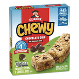 Quaker® Granola Bars, Chewy Chocolate Chip, 0.84 oz Individually Wrapped, 8/Box (QKRQUA31182) Box of 8