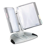 djois® by Tarifold Modular Desktop Document Holder, 10 Panels with Black Borders, Gray Base (TFITD271) Each