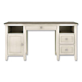 Whalen® Abington Two-Pedestal Wood Computer Desk, 60" x 23.63" x 30.25", Dusty Aged Oak/Antique White (WHLSPUSABTD) Each