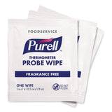 PURELL® Foodservice Thermometer Probe Wipes, Individually Wrapped, 7 x 5, Fragrance-Free, White, 1,000/Carton (GOJ92111M) Case of 1000