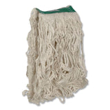 Rubbermaid® Commercial Super Stitch Cotton Looped End Wet Mop Head, 20 oz Capacity, Medium, White, 1" White Headband (RCP11206WH00) Each