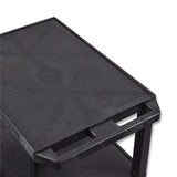 Luxor TUFFY Three-Shelf Multipurpose Utility Cart, Plastic, 300 lb Capacity, 26.5" x 18.5" x 34", Black (LXCWT34S) Each