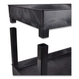 Luxor TUFFY XL Two-Shelf Heavy-Duty Multipurpose Utility Cart, Plastic, 500 lb Capacity, 35.25" x 18" x 35.5", Black (LXCEC11HDB) Each