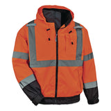 ergodyne® GloWear 8379 Class 3 Hi-Vis Fleece Lined Bomber Jacket, X-Small, Orange (EGO24461) Each