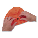 ergodyne® N-Ferno 6801 Winter Skull Cap with LED Rechargeable Light, Fleece, One Size Fits Most, Orange (EGO16791) Each