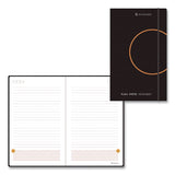 AT-A-GLANCE® Plan. Write. Remember. Planning Notebook with Reference Calendar, 5.63 x 3.56, Black/Gold-Circle Cover, Undated (AAG80612305) Each