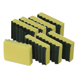 Quickie® Heavy-Duty Scrubber Sponge, 4 x 2.5, 1" Thick, Yellow/Green, 6/Pack (QCK2052220) Pack of 6