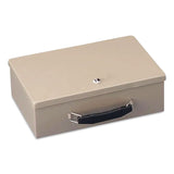 SteelMaster® Fire Retardant Cash/Security Box, 1 Compartment, Key Lock, 4 x 12.75 x 8.25, Sand (MMF221614003) Each